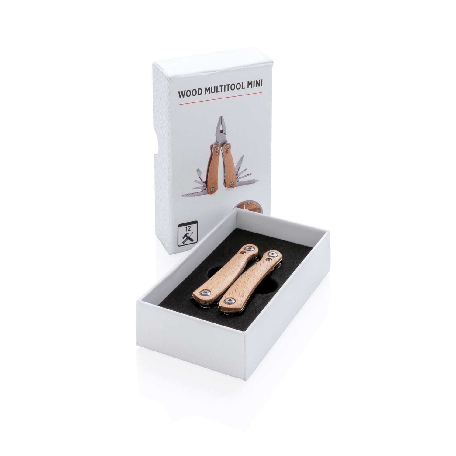 Мини-мультитул Wood, коричневый-6