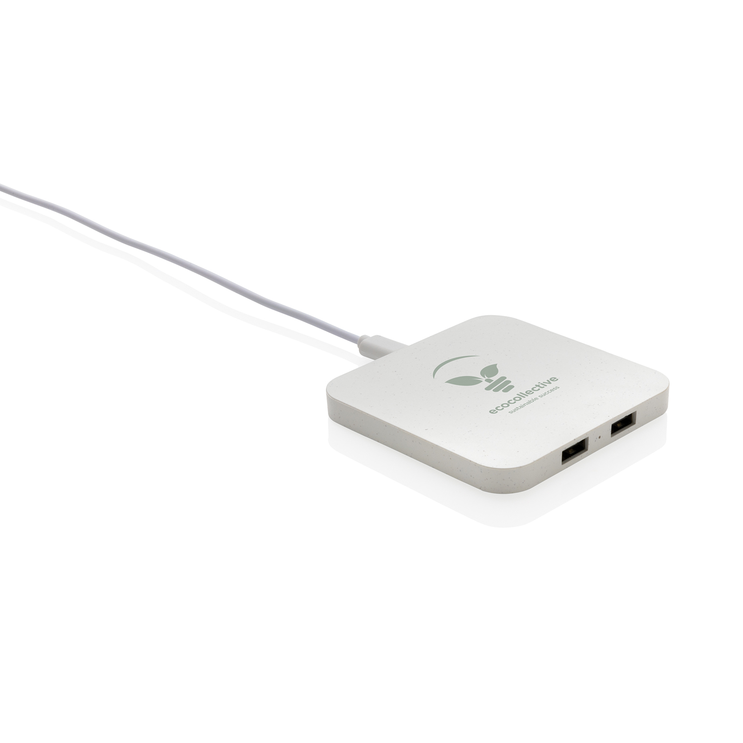 Беспроводная док-станция из переработанного пластика RCS с USB-портами, 10 Вт-3