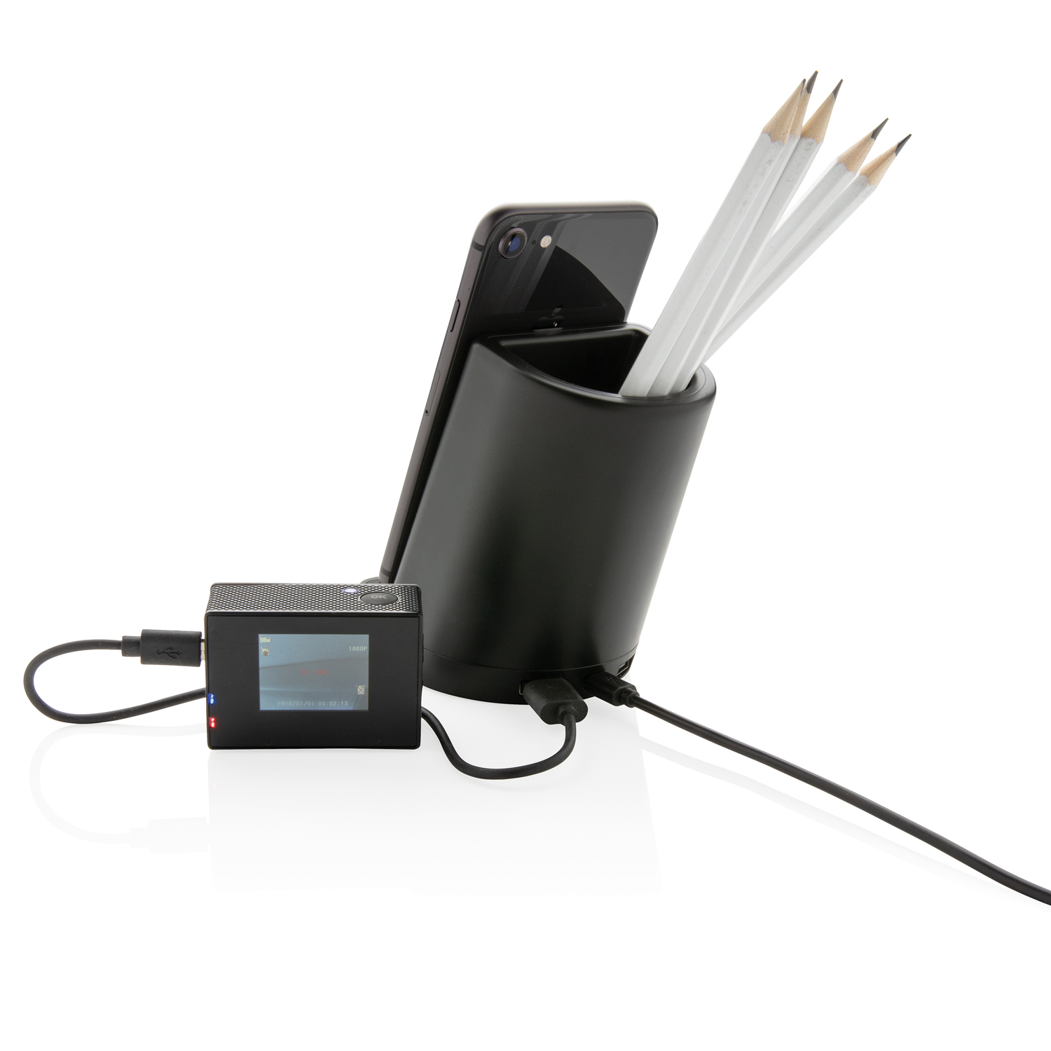 Док-станция Light up для беспроводной зарядки с подставкой для ручек, 5W-6
