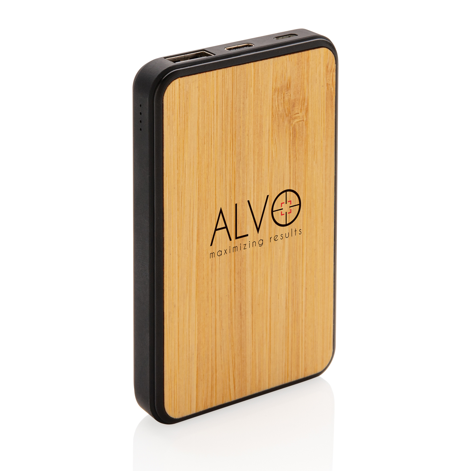 Бамбуковый карманный внешний аккумулятор Fashion, 5000 mAh-3