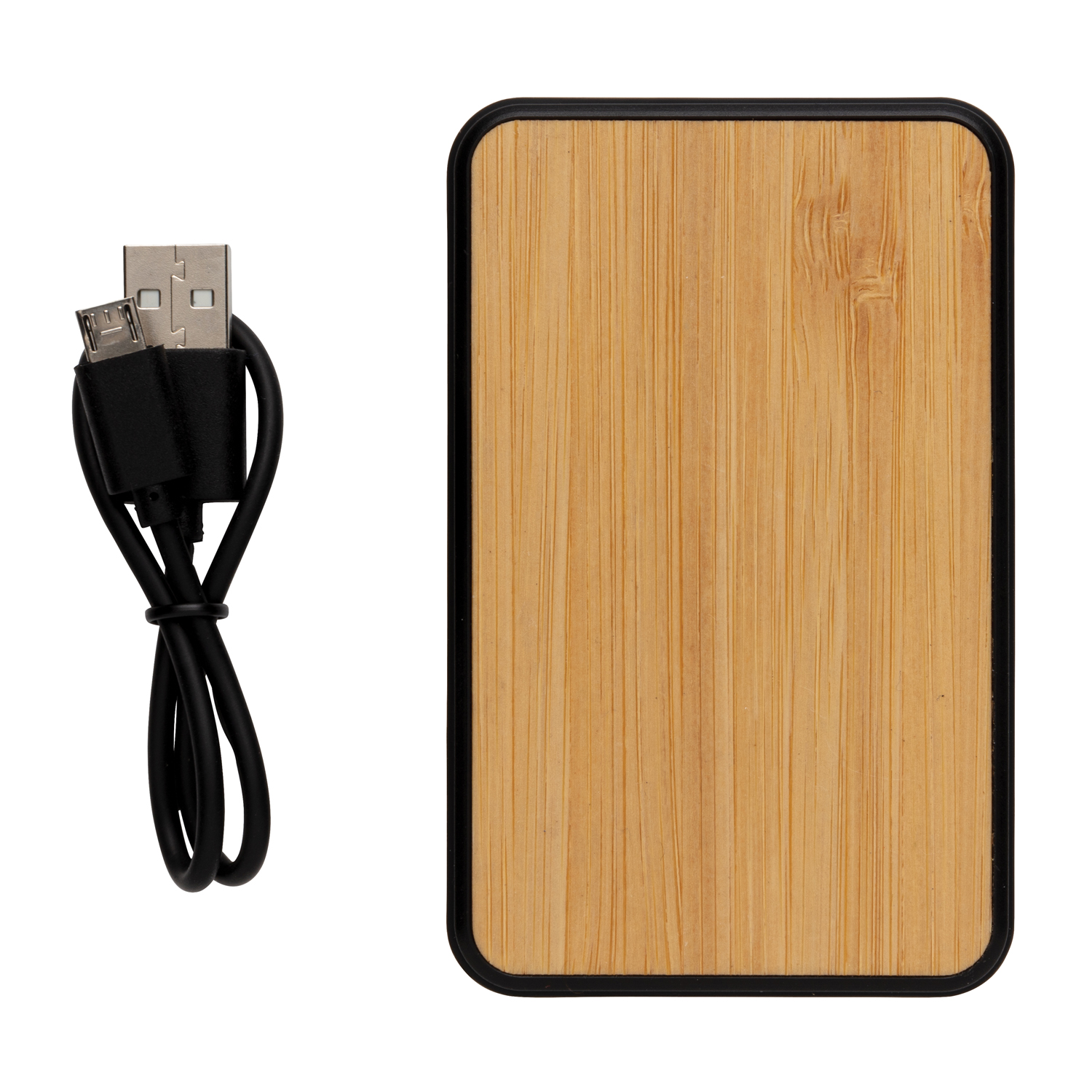 Бамбуковый карманный внешний аккумулятор Fashion, 5000 mAh-7
