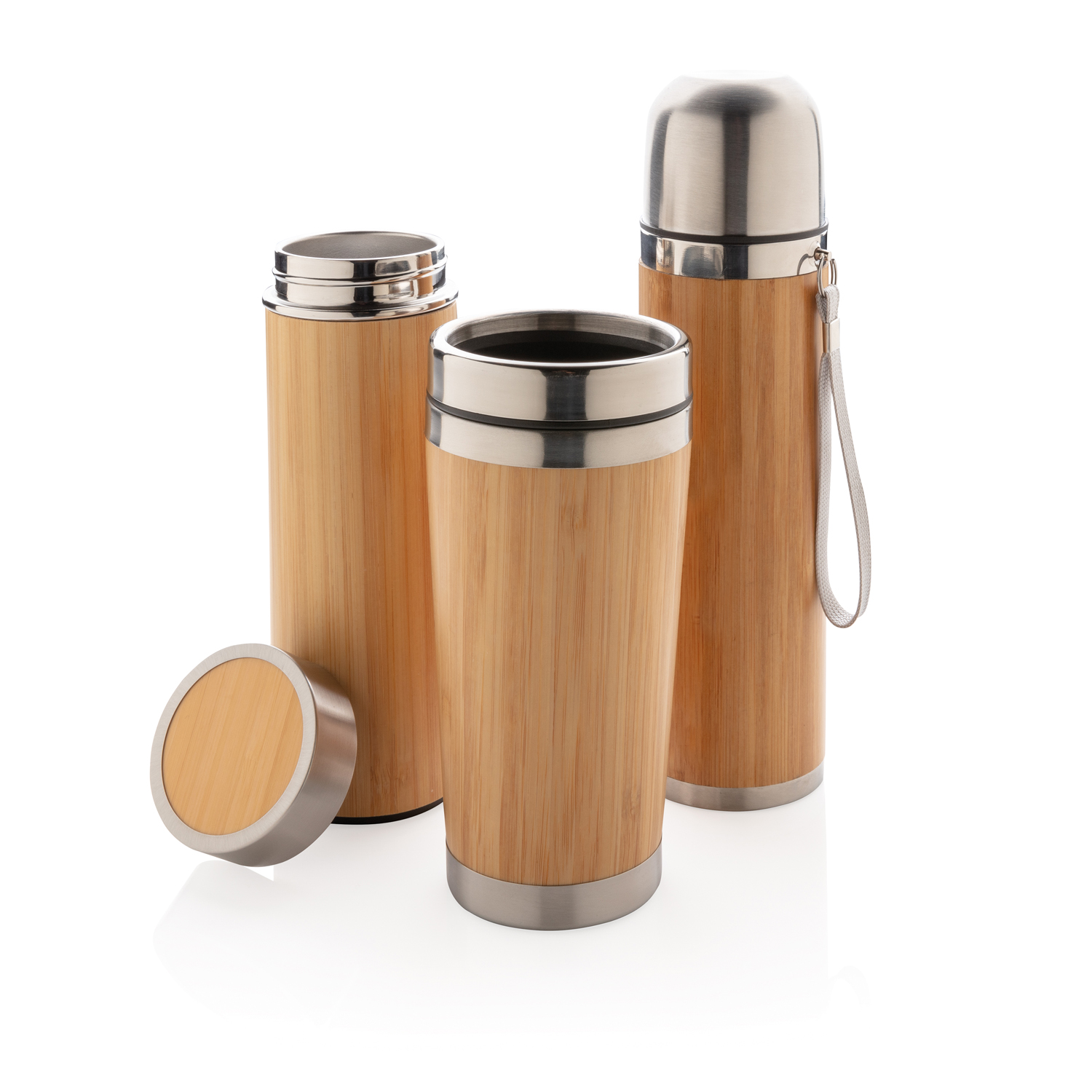 Герметичная вакуумная бутылка Bamboo, 350 мл-3