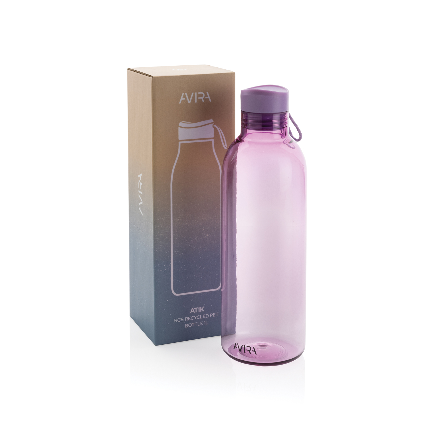 Бутылка для воды Avira Atik из rPET RCS, 1 л-1