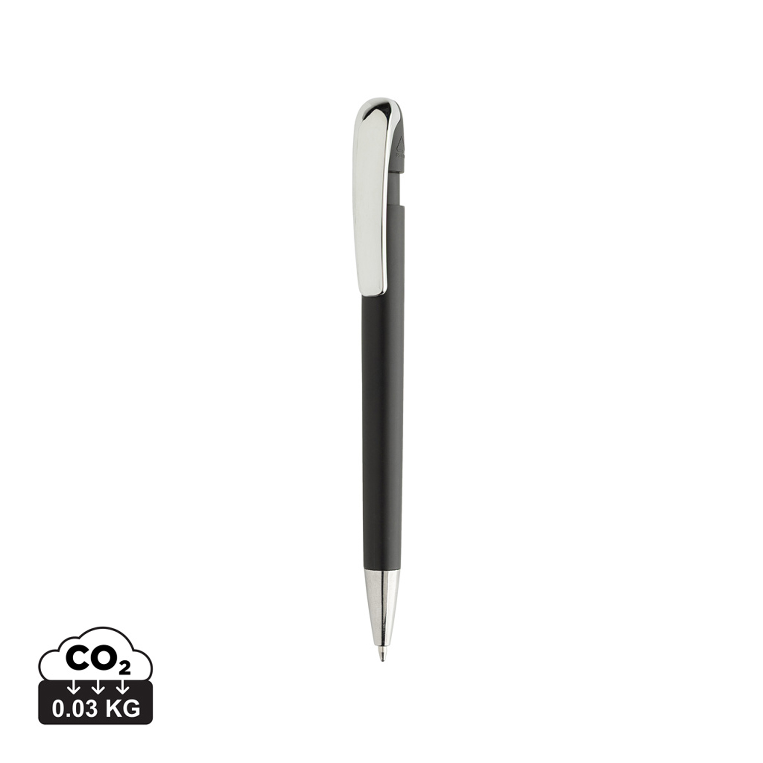Ручка Glide из переработанного пластика GRS с металлическим клипом-5