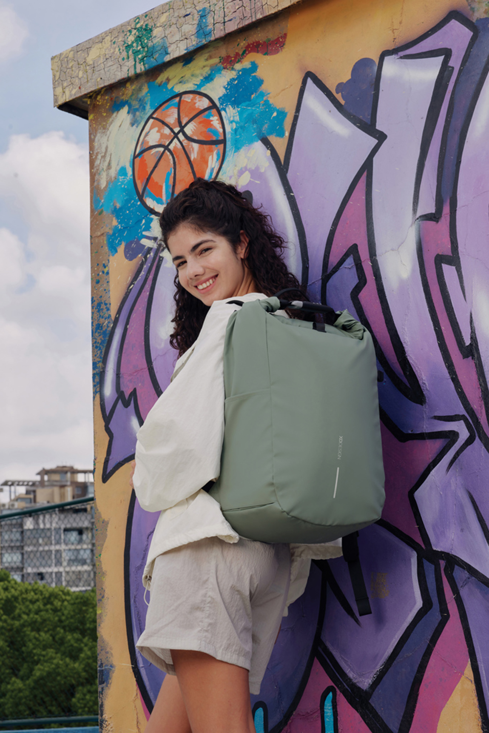 Антикражный рюкзак Urban Roll-top, зеленый-2