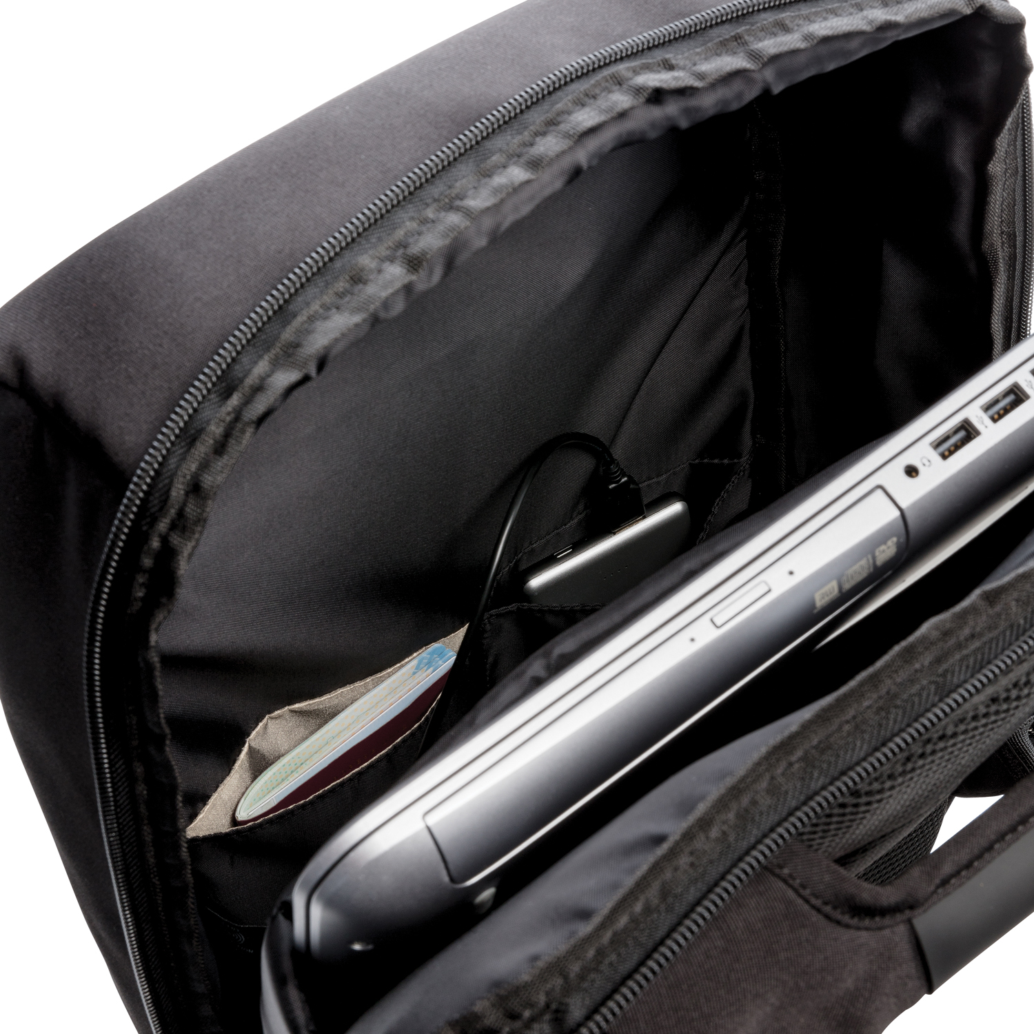 Антикражный рюкзак Swiss Peak 15"  с RFID защитой и разъемом USB-9