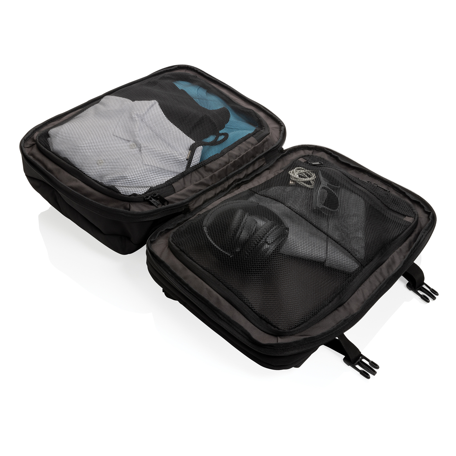 Рюкзак для путешествий Swiss Peak из rPET AWARE™ с регулируемым объемом, 15.6"-13
