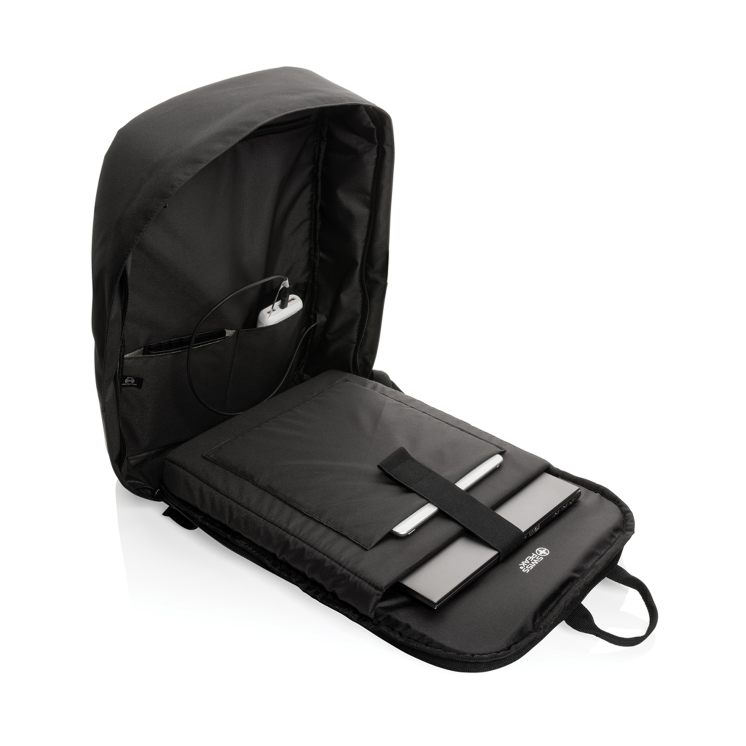 Антикражный рюкзак для ноутбука Swiss Peak с RFID-защитой из rPET AWARE™, 15,6’’-1