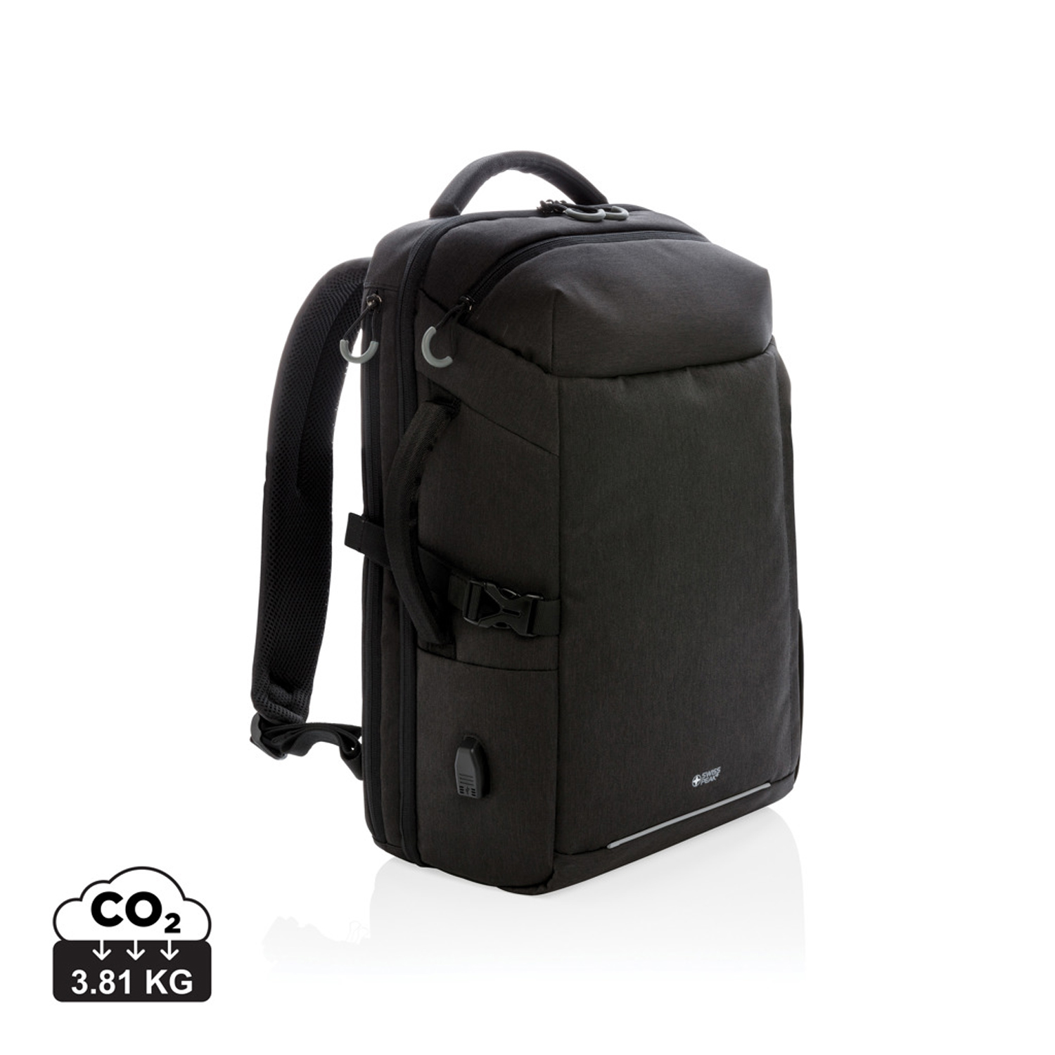 Рюкзак для путешествий Swiss Peak XXL из rPET AWARE™, 17’’-15