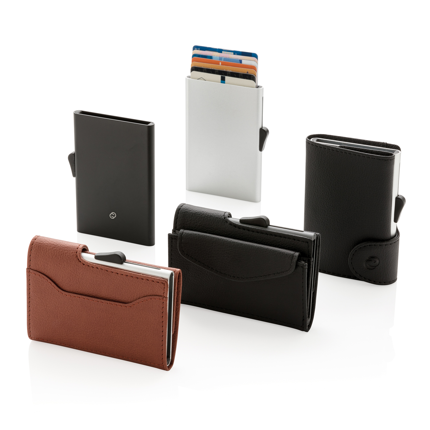 Кошелек с отделением для монет и держателем для карт C-Secure RFID-3