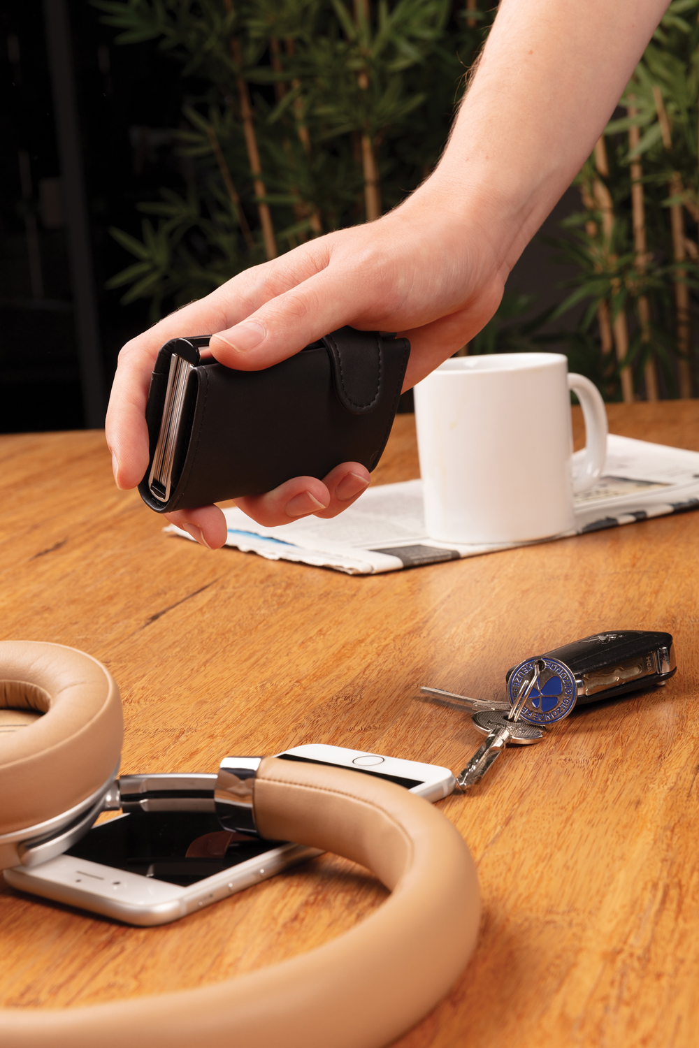 Алюминиевый картхолдер Standard с PU кошельком и защитой RFID-4