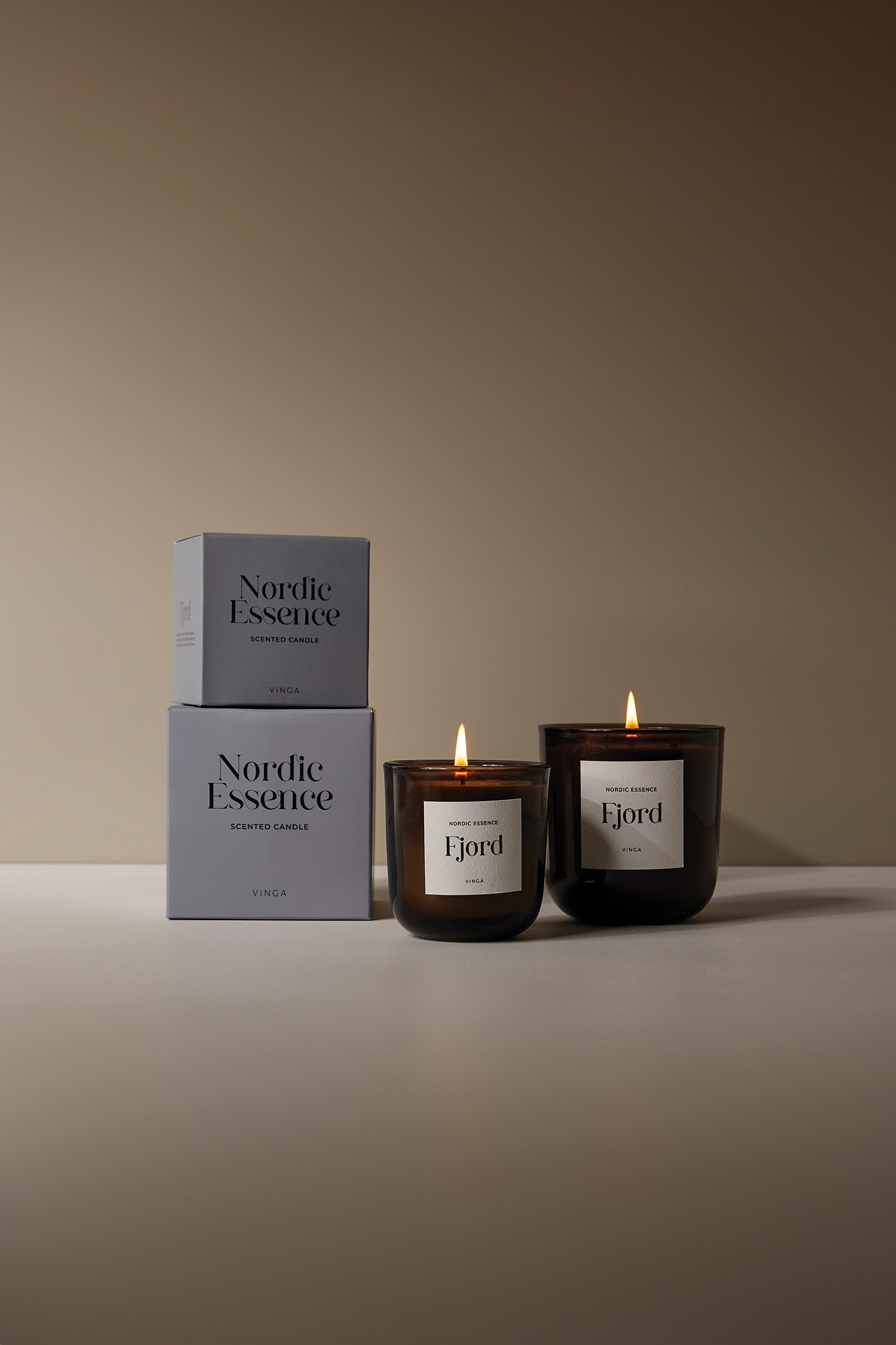 Большая ароматическая свеча VINGA Nordic Essence в стекле-4