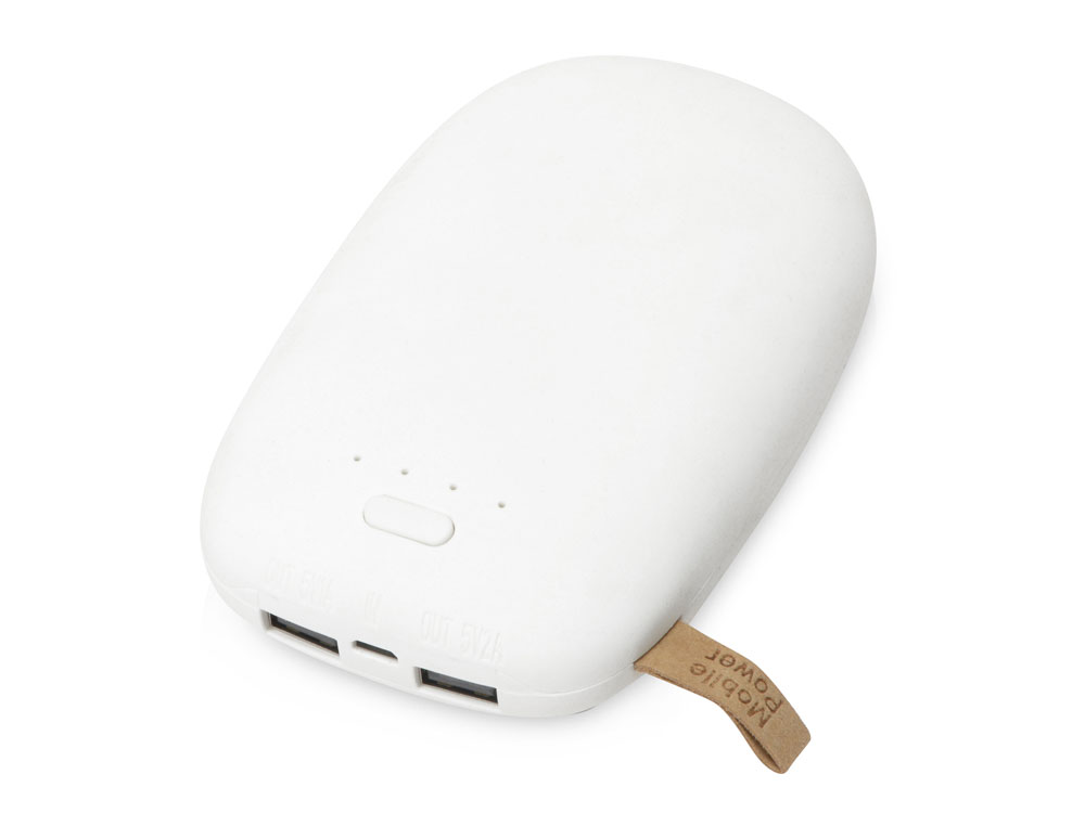 Внешний аккумулятор в форме камня «Stone», 10400 mAh, белый