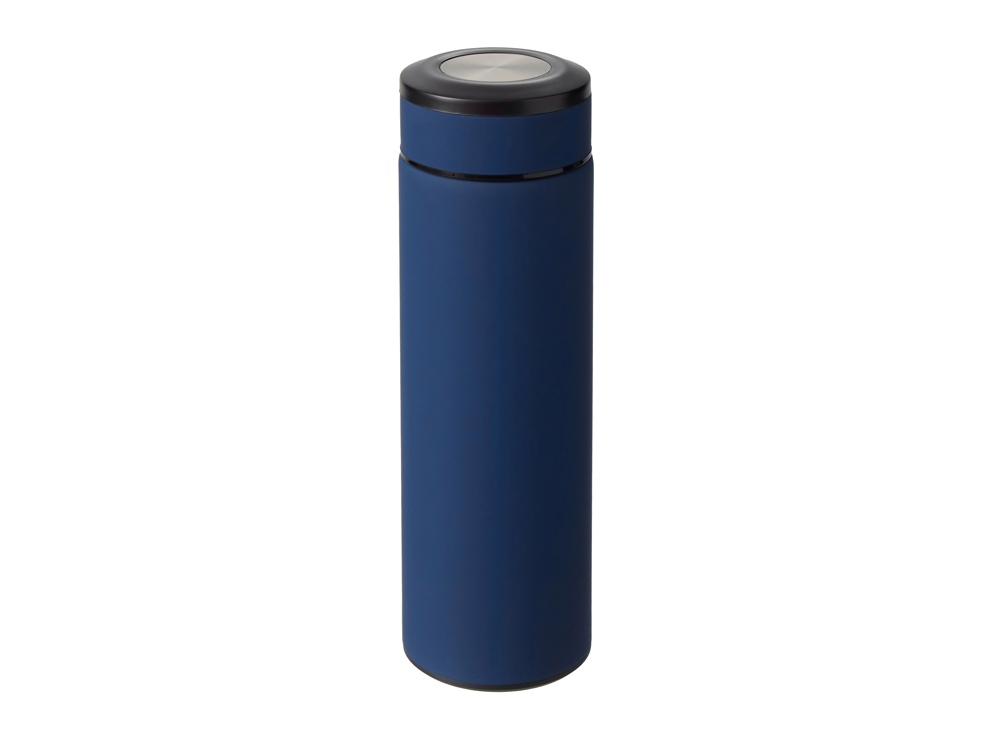 Вакуумный термос "Vacuum Flask C1", soft touch, 420мл, темно-синий