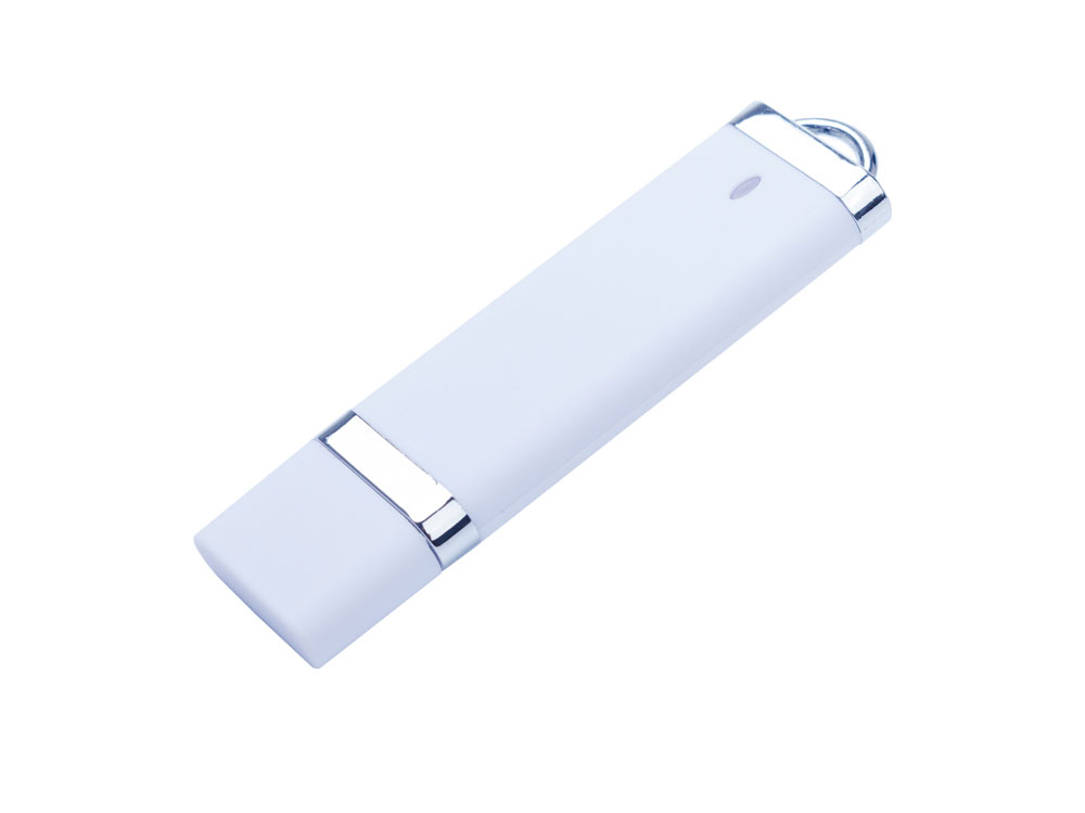 USB-флешка на 2 ГБ с покрытием soft-touch "Орландо",  белый