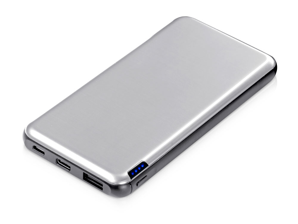Внешний аккумулятор «Forge» v.2, металл, 10000mah, серебристый