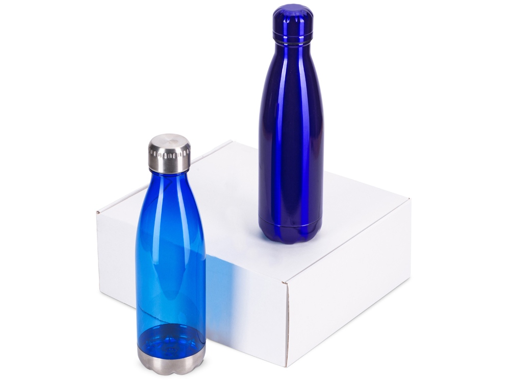 Подарочный набор с термосом и бутылкой «Bottle set», синий