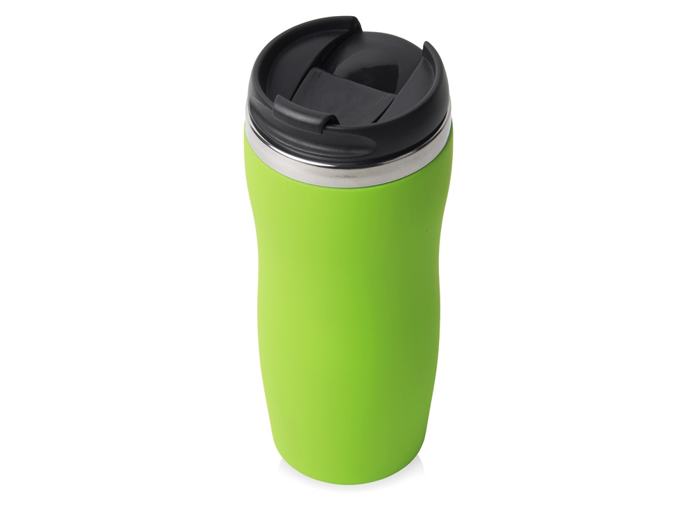 Термокружка "Double wall mug C1", soft touch, 350 мл, зеленое яблоко