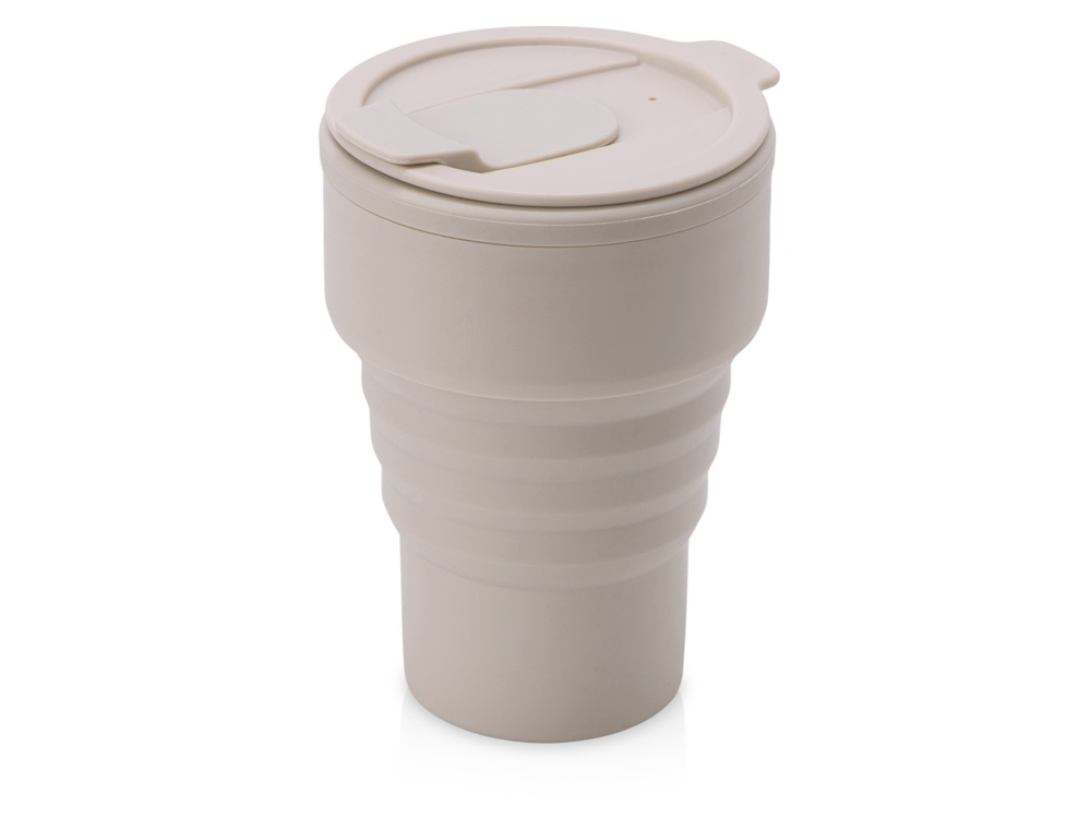 Силиконовый складной стакан "GoCup", бежевый