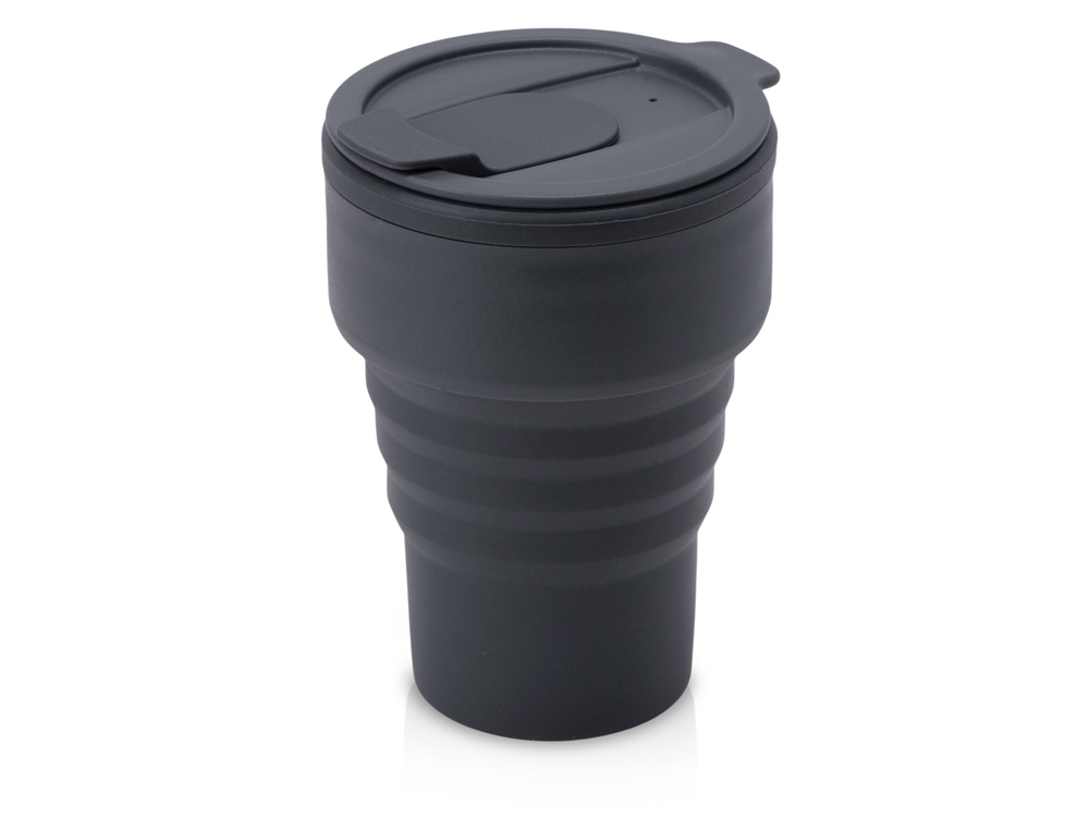 Силиконовый складной стакан "GoCup", темно-серый
