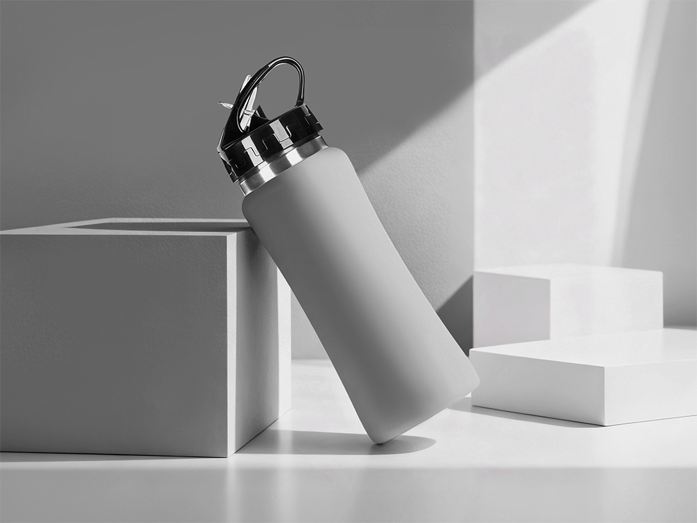 Бутылка для воды "Bottle C1", сталь, soft touch, 600 мл, серый