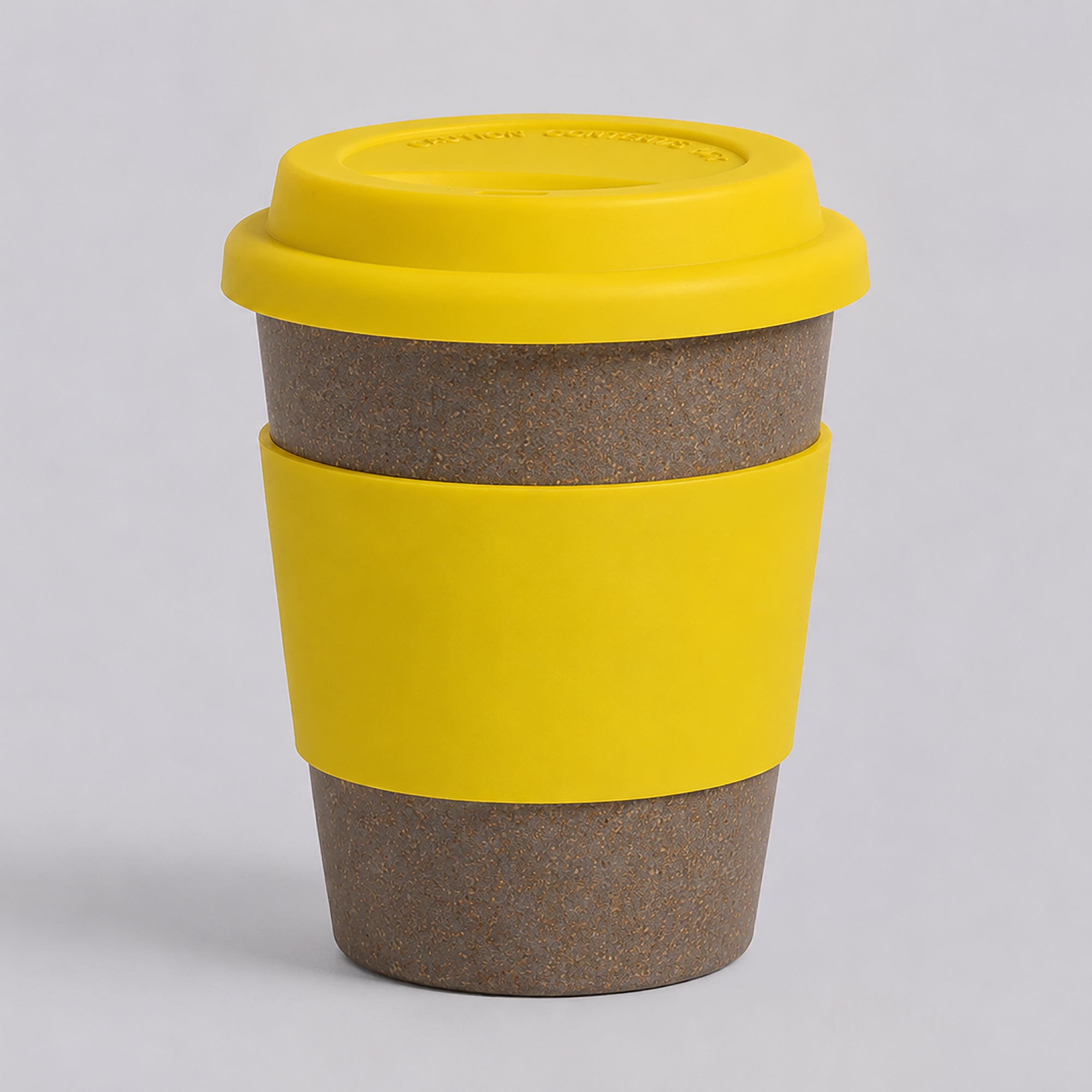 Стакан с силиконовой крышкой "Cafe", желтый