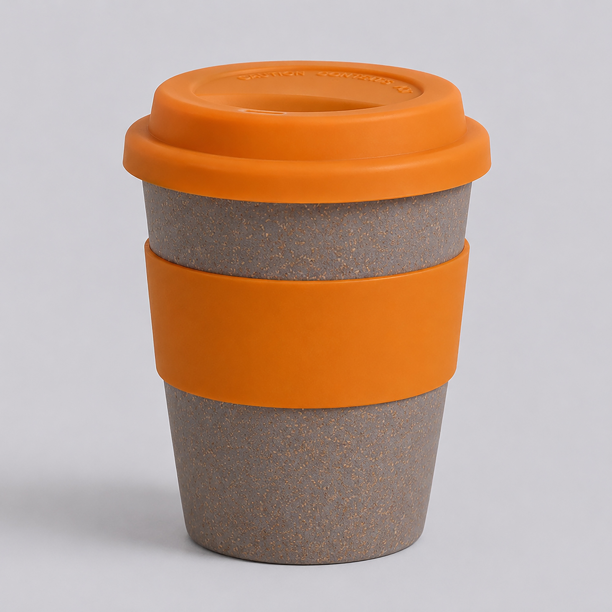 Стакан с силиконовой крышкой "Cafe", оранжевый