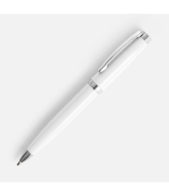 Ручка шариковая Letra Chrome, глянцевая, белая