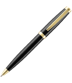 Ручка шариковая Letra Gold, глянцевая, черная