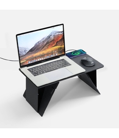 Складной стол для ноутбука с беспроводной зарядкой Kickstand Table, серый