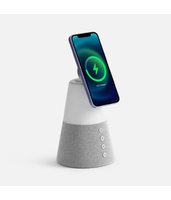 Bluetooth-колонка с беспроводной зарядкой и подсветкой Cone Sonance, серая