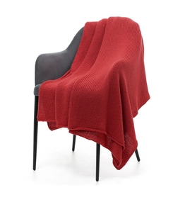 Плед Knitly, красный (коралл)