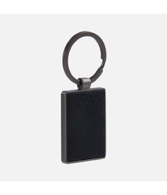 Брелок Gun Metal Leather Rectangle, графитовый
