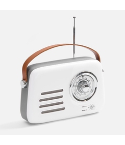 Bluetooth-колонка с радио Retronica, белая