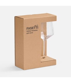 Набор из 2 бокалов для вина Fasetti, ver.2