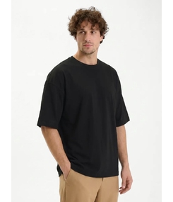 Футболка Oversize Premium 210, черная, размер S