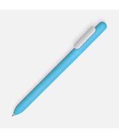 Ручка шариковая Swiper Soft Touch, голубая с белым