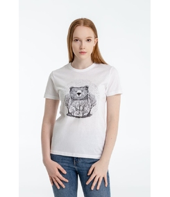Футболка женская Bear, белая, размер S
