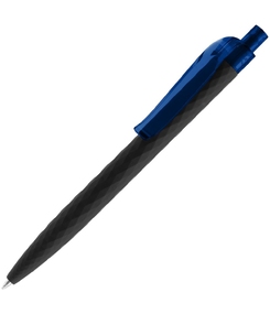 Ручка шариковая Prodir QS01 PRT-T Soft Touch, черная с синим