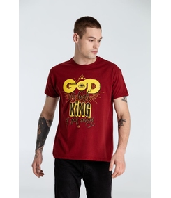 Футболка A God is High, гранатово-красная, размер S