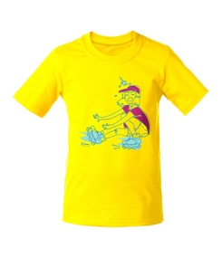 Футболка детская Roller Skates, желтая, 6 лет