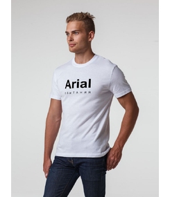 Футболка Arial обитания, белая, размер S