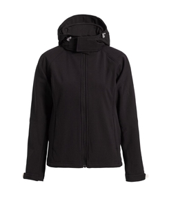 Куртка женская Hooded Softshell черная, размер L