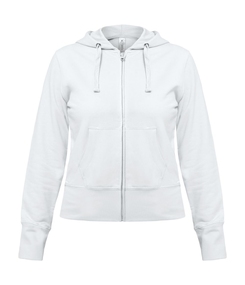 Толстовка женская Hooded Full Zip белая, размер XS