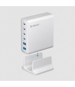 Зарядная станция 4xUSB Type-C, 2xUSB, PD, QC, 160Вт, белый, Deppa