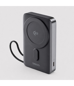 Внешний АКБ NRG MageSafe QI2 10000 мА-ч, 15Вт QI, серый, Deppa