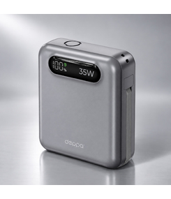 Внешний АКБ NRG Turbo Cable 10000 mAh, 35Вт, графит, Deppa