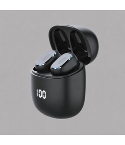 Беспроводные наушники с микрофоном Air Buds Pro, TWS, BT 5.3, LED, 300 мАч, черный, Deppa