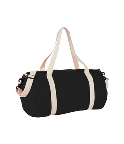 Хлопковая сумка Barrel Duffel, черный/бежевый