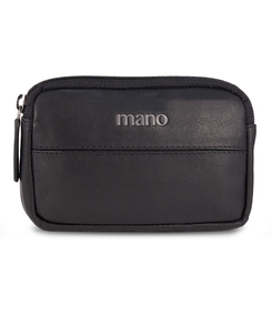 Ключница Mano "Don Romeo", с RFID защитой, натуральная кожа в чёрном цвете, 11 х 2 х 7 см